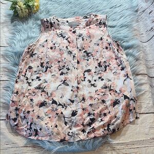 Liz Claiborne Floral Printed Sleeveless Blouse sz S
